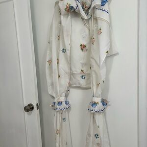 Flora set of kitchen courtains